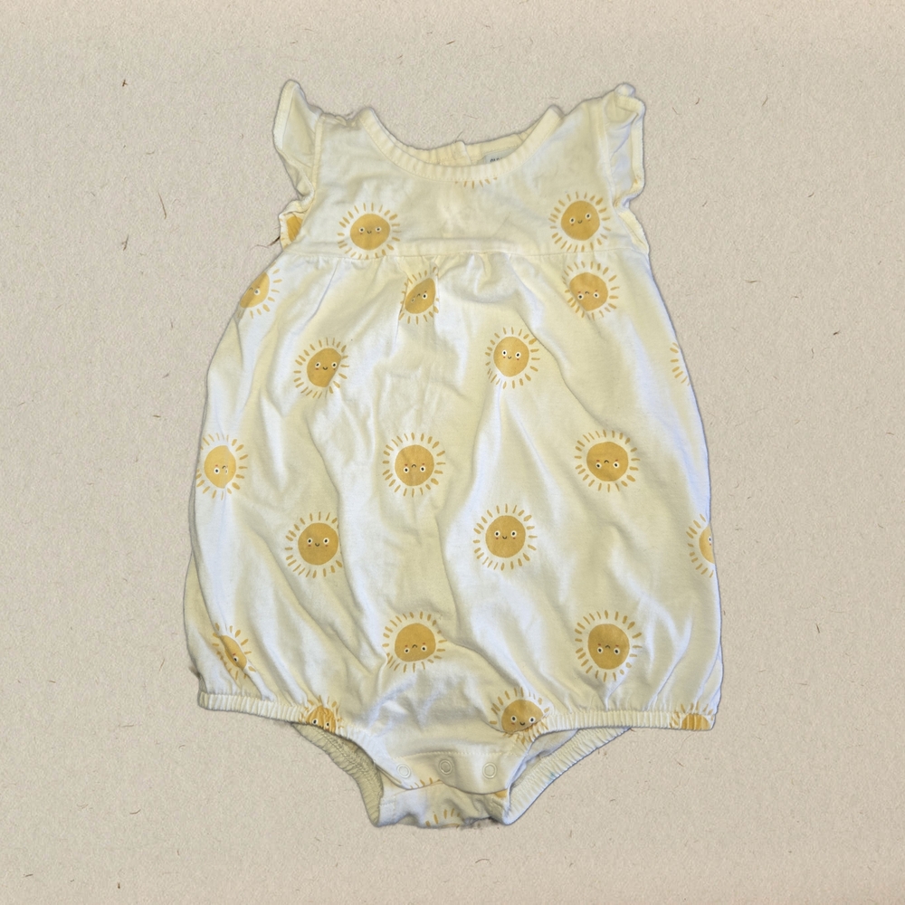 Adorable Sun Print Baby Romper